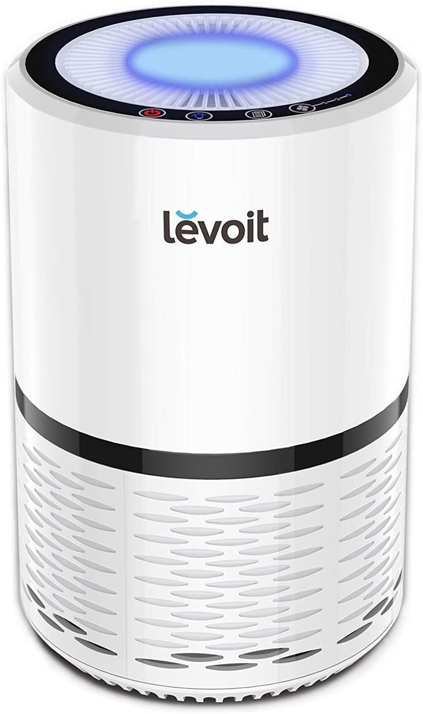 Air Purifier for Home, AHAM VERIFIDE, High-Efficiency Filter for Smoke, Dust, Pollen, and Odors in Bedroom, Office, or Nursery, Optional Night Light, Quiet Operation, LV-H132, White