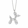 Silver Color Cute Animal Balloon Dog Necklaces Creative Pendant Clavicle Chain Necklace Ladies Girl Jewelry Dropshipping