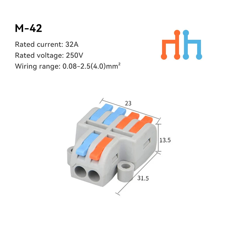 10/30/50 PCS Mini Fast Wiring Cable Connectors Universal Compact Splitter Electrical Conductors Push-In Home Terminal Block