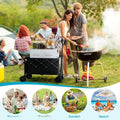 [Memorial Day]【Live】Wecharmer Collapsible Wagon with Tailgate, Wagons Carts Foldable with 350Lbs Capacity, Lightweight Portable Utility Folding Wagon Cart for Shopping Camping Sports Garden