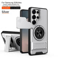 Rotating Ring Phone Case, Compatible with Samsung 25/24/23/22/21 Ultra, High-End Design, Practical Stand Case, TPU+PC Armor Shell, with Camera Protector, Unisex, Military-Grade Protective Case