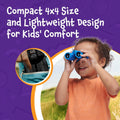 Think Peak Black Binoculars Science Toy for Kids Ages 3-12 Years - Real Compact Outdoor Adventure & STEM Educational Nature Hiking Explorer for Bird Watching, Camping Children’S Birthday Gift