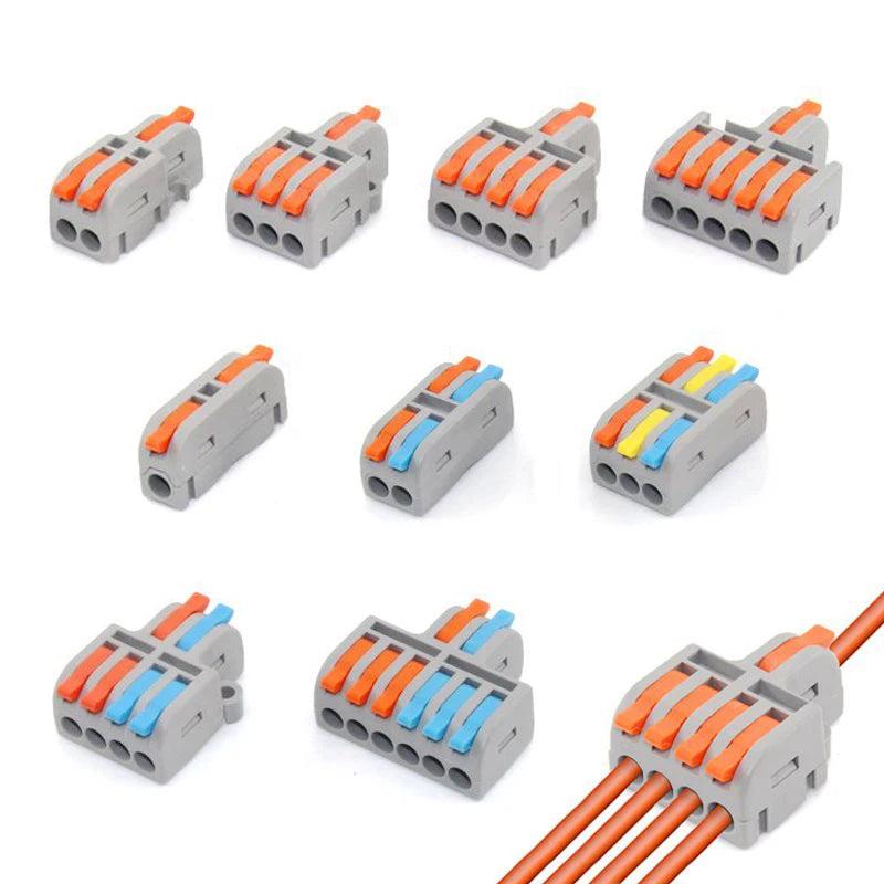 10/30/50 PCS Mini Fast Wiring Cable Connectors Universal Compact Splitter Electrical Conductors Push-In Home Terminal Block