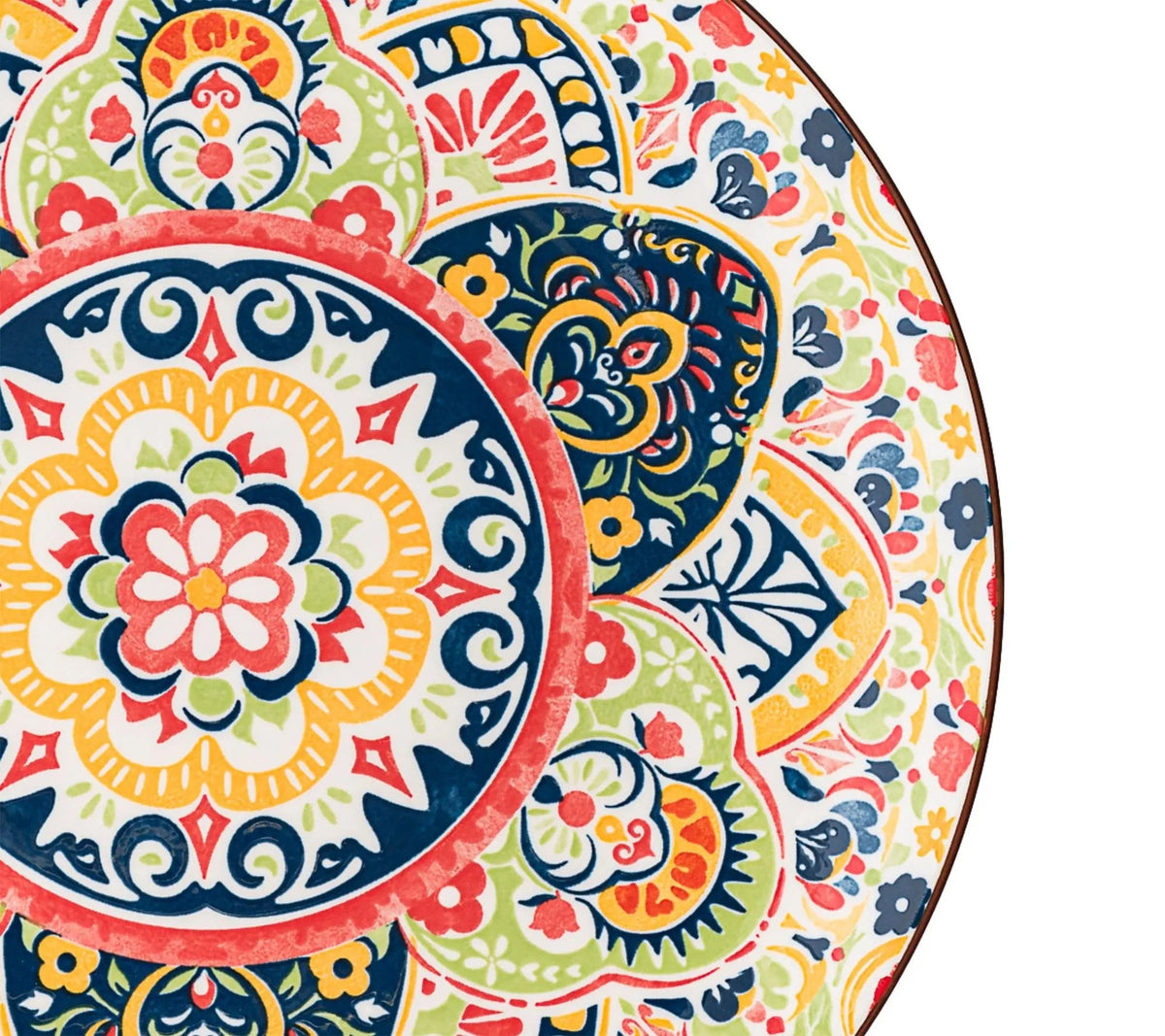 10 Strawberry Street Set of 6 Fiesta Bloom Dinner Plates