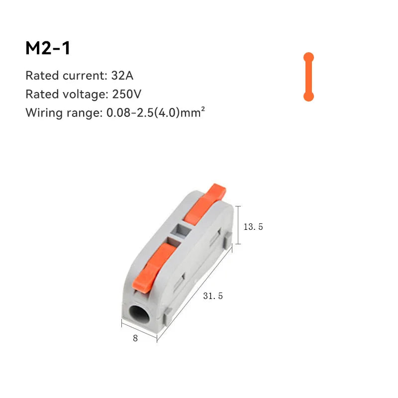 10/30/50 PCS Mini Fast Wiring Cable Connectors Universal Compact Splitter Electrical Conductors Push-In Home Terminal Block