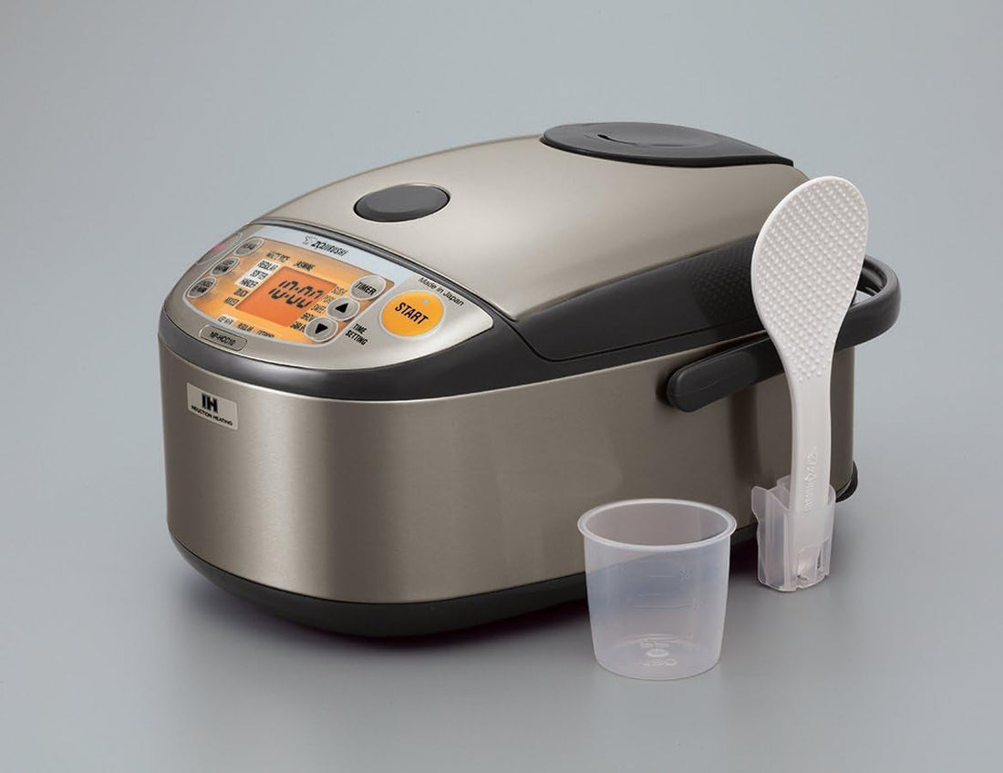 NP-HCC10XH Induction Heating System Rice Cooker and Warmer, 5.5-Cup, Stainless Dark Gray