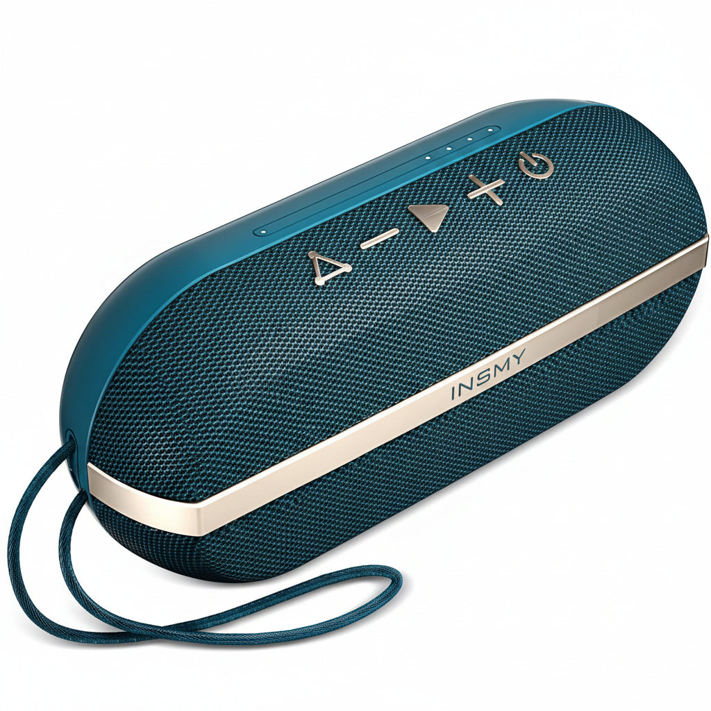 Bluetooth Speaker,Ipx7 Waterproof,Portable,Shower Speaker, Wireless Sync 100+ Speakers,Big Volume Booming Bass, 24H Playtime/Floatable/Rgb Lights/Bt5.3 for Outdoor/Beach (Blue)