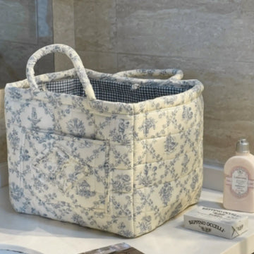 Stylish, Lightweight Storage Box with a Carry Handle and Foldable Design—Sweet, Fresh Aesthetic Suitable for Home, Picnics, Shopping, Snack Baskets, and an Essential Household Item.