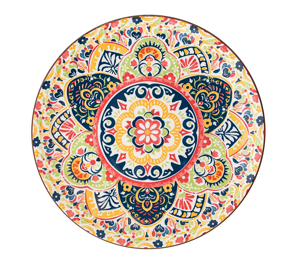 10 Strawberry Street Set of 6 Fiesta Bloom Dinner Plates