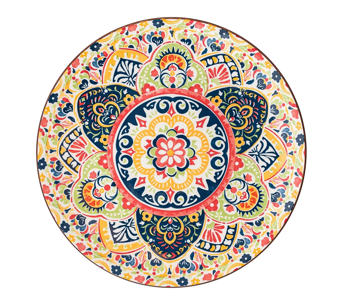 10 Strawberry Street Set of 6 Fiesta Bloom Dinner Plates