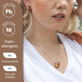 Gift Necklaces for Women, Infinity Love Birthstone Heart Crystal Pendant, Birthday Anniversary Jewelry for Wife, Mom, and Her, Silver Plated, 18