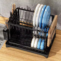 Black2-Tier Kitchen Dish Drying Racki Organize Your Dishes Instyle