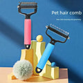 Pet Grooming Tool, Universal Detangling Comb for Dogs, Stainless Steel Double-Sided Design, Effective Shedding Removal & Matted Hair Tamer, Practical Daily Dog Coat Maintenance Supplies.