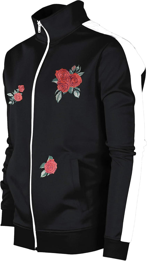 '-TRACK JACKET Mens Urban Hip Hop Premium Track Jacket - Slim Fit Side Taping Sportswear Urbanwear Streetwear Top
