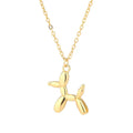 Silver Color Cute Animal Balloon Dog Necklaces Creative Pendant Clavicle Chain Necklace Ladies Girl Jewelry Dropshipping