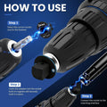 2026 Upgraded Low Profile Impact Socket Adapter Set, 4PCS Stubby Drive Ratchet Adapters, 1/4