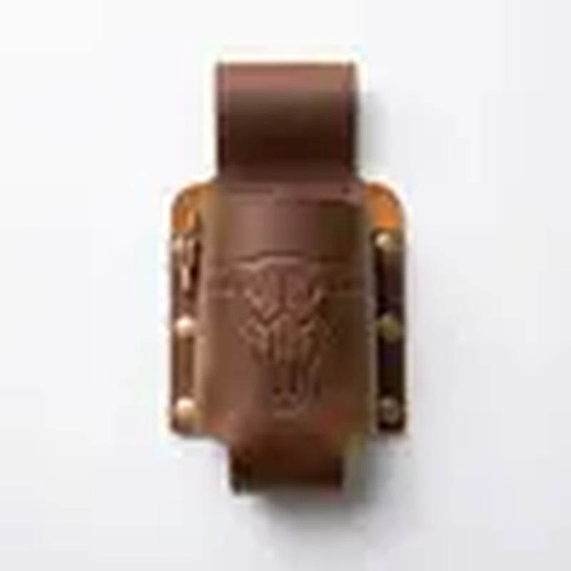 Handmade Full Grain Crazy Horse Leather Drinkware Holster for Belt - 12Oz Hands-Free Beer Can Holder for BBQ, Camping, Gifts for Men