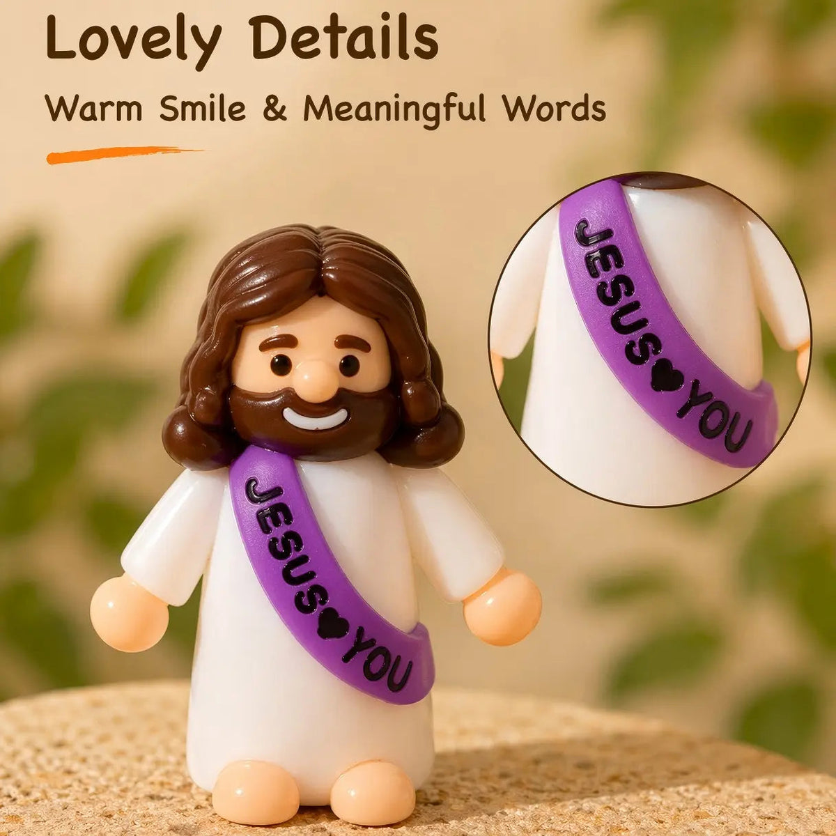 30 Pcs Colorful Mini Jesus Rubber Figurines, Original Hide and Seek Jesus Figures, Religious Party Favors for Christmas, Baptism & Sunday School Christian Gifts