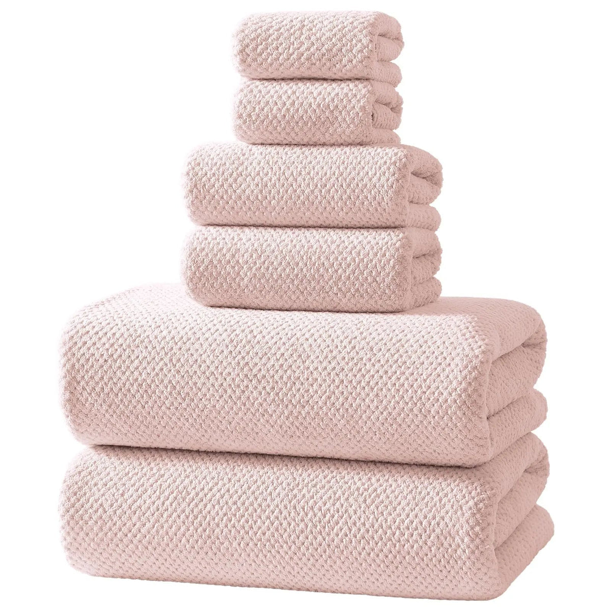 REDKISS Black Towel Set: a 6-Piece Set of Premium, Soft Bath Towels. This Ultra-Absorbent, Luxurious 6-Piece Set Includes 2 Bath Towels, 2 Hand Towels, and 2 Face Towels, Perfect for Everyday Use in Bathrooms, Gyms, Hotels, and Spas.