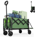 [Memorial Day]【Live】Wecharmer Collapsible Wagon with Tailgate, Wagons Carts Foldable with 350Lbs Capacity, Lightweight Portable Utility Folding Wagon Cart for Shopping Camping Sports Garden