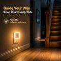 4-Pack LED Night Light with Dusk-To-Dawn Sensor, Plug-In Warm White Night Lights, Automatic On/Off Wall Night Lamps for Bedroom Bathroom Hallway, Soft Ambient Lighting for Home Safety