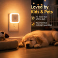 4-Pack LED Night Light with Dusk-To-Dawn Sensor, Plug-In Warm White Night Lights, Automatic On/Off Wall Night Lamps for Bedroom Bathroom Hallway, Soft Ambient Lighting for Home Safety
