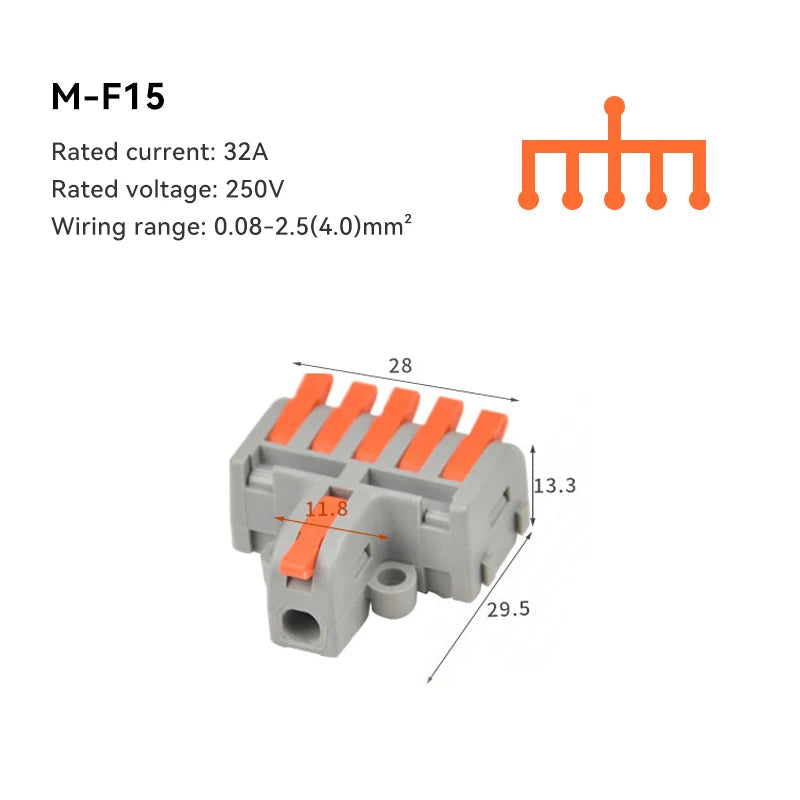 10/30/50 PCS Mini Fast Wiring Cable Connectors Universal Compact Splitter Electrical Conductors Push-In Home Terminal Block