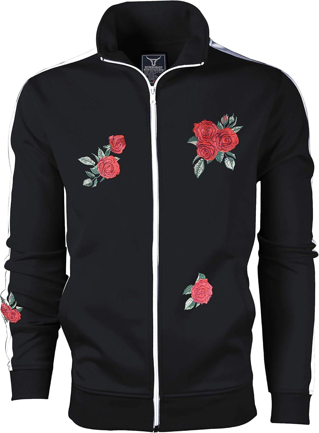 '-TRACK JACKET Mens Urban Hip Hop Premium Track Jacket - Slim Fit Side Taping Sportswear Urbanwear Streetwear Top