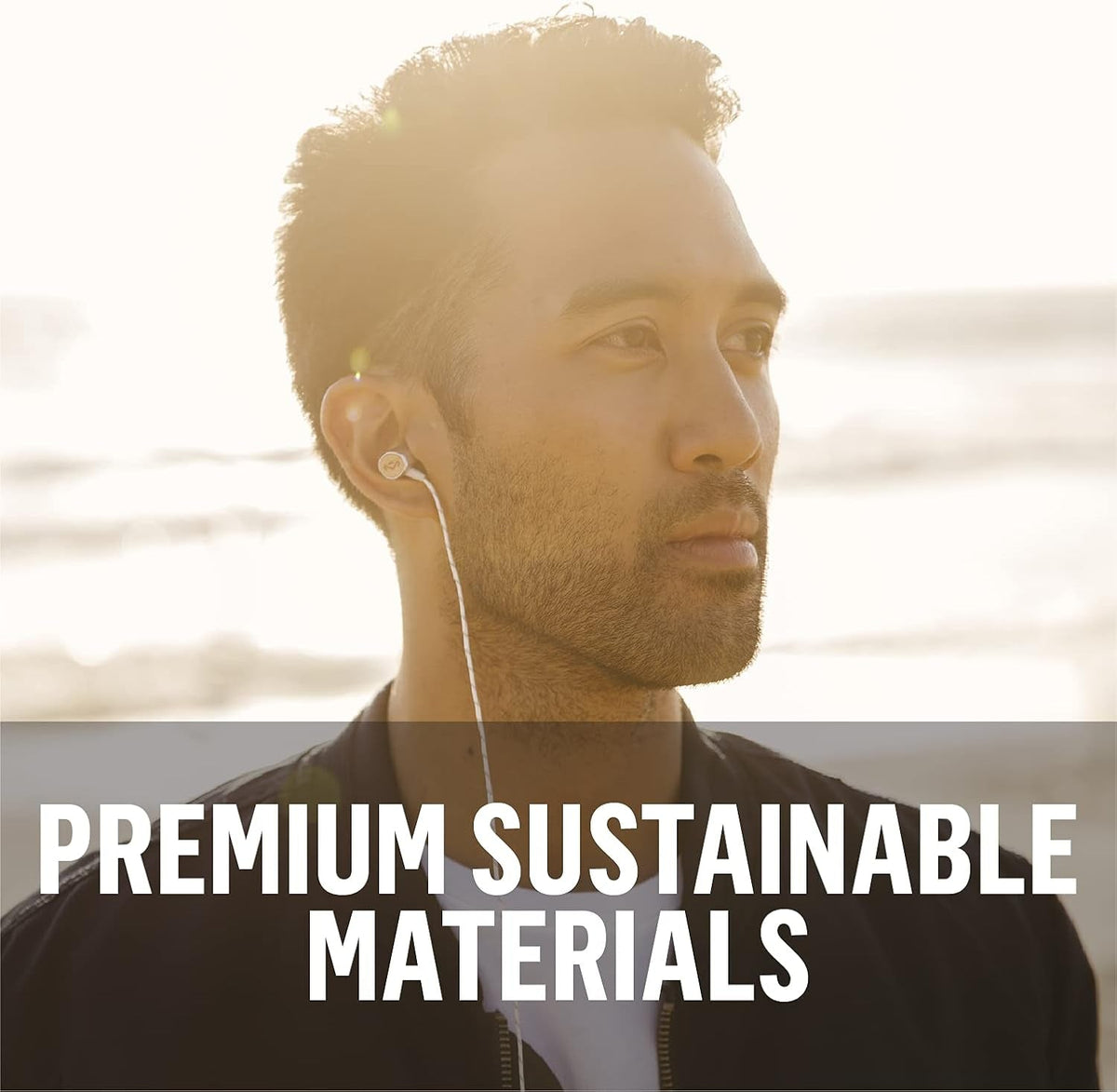 House of  Uplift 2: Wired Earphones with Microphone and Sustainable Materials (Black)