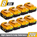 20V Max 8.0Ah Lithium Replacement Battery for Dewalt Cordless Power Tools - Compatible with Dewalt DCB208, DCB200, DCB206, DCB205, DCB204 Models