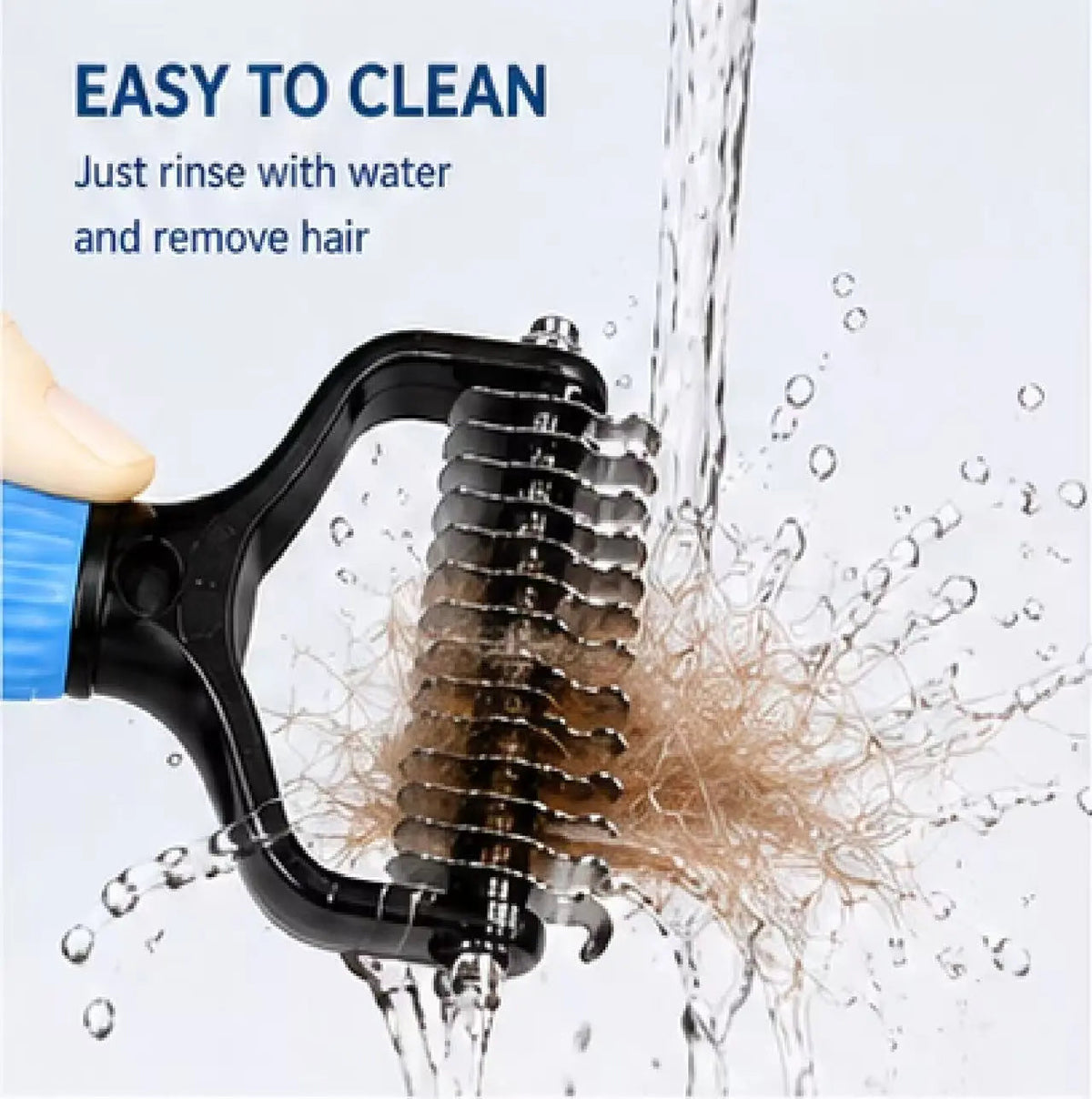 Pet Detangling Comb for Dogs Double Sided Stainless Steel Grooming Tool for Coat Care Shedding Removal Easy to Use One Click Cleaning