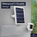 Solar Panel Compatible with Ring Spotlight Cam/Plus/Pro Battery, Stick up Cam/Pro & Outdoor Cam plus Battery - Continuous Power for Ring Surveillance Camera (1-Pack, White)