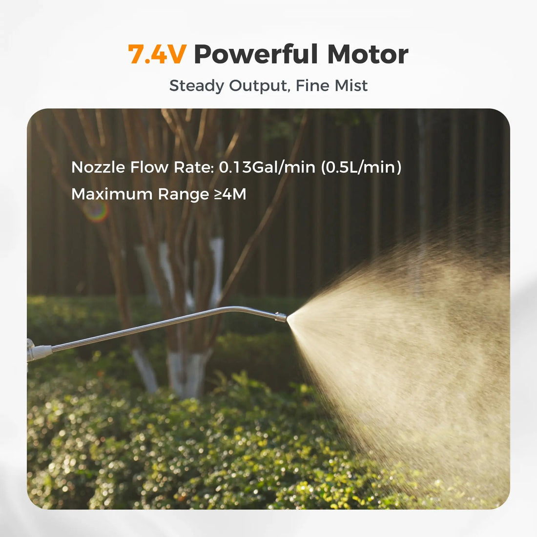 Diivoo 1.35 Gallon/5L Battery Powered Sprayer, 7.4V 2000Mah*2 Electric Weed Sprayer with 2 Adjustable Nozzles, Retractable Wand for Lawn, Garden, Yard