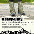Unisex Adjustable Outdoor Snake-Resistant Leg Gaiters, Abrasion-Resistant Durable Fabric Protective Gear for Hunting, Hiking