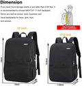 Deep Storage Laptop Backpack Business Anti-Theft Backpacks[Water Resistant] College Computer Bookbag Fits 15 Inch Laptop Black