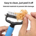 Pet Detangling Comb for Dogs Double Sided Stainless Steel Grooming Tool for Coat Care Shedding Removal Easy to Use One Click Cleaning