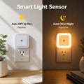 4-Pack LED Night Light with Dusk-To-Dawn Sensor, Plug-In Warm White Night Lights, Automatic On/Off Wall Night Lamps for Bedroom Bathroom Hallway, Soft Ambient Lighting for Home Safety