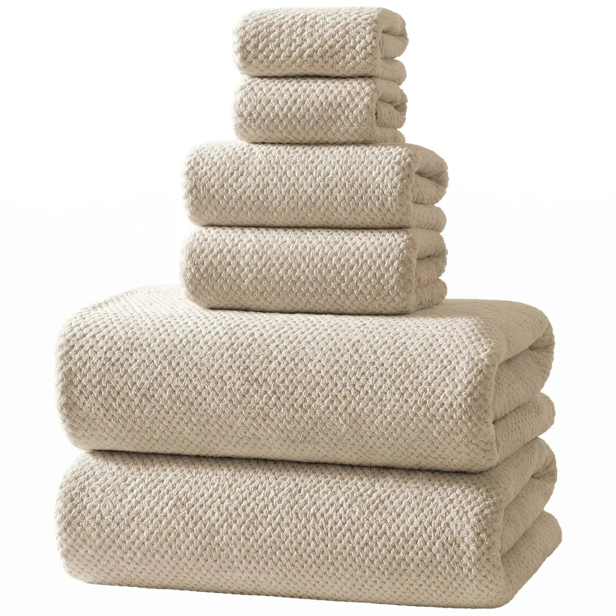 REDKISS Black Towel Set: a 6-Piece Set of Premium, Soft Bath Towels. This Ultra-Absorbent, Luxurious 6-Piece Set Includes 2 Bath Towels, 2 Hand Towels, and 2 Face Towels, Perfect for Everyday Use in Bathrooms, Gyms, Hotels, and Spas.