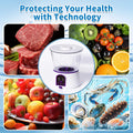 CONLILAI KLL-9A Wireless Fruit & Vegetable Cleaner Usb-Powered IPX7 Waterproof Detergent-Free Physical Cleaning Device for Home Use with 4400Mah Battery and Multi-Scenario Adaptation Summervibes