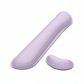 Enlarge Keyboard Wrist Rest, Memory Foam Wrist Cushion for Desk Mats Support, Cute Typing Pain Relief Keyboard Mouse Pad Rests Set with Non-Slip Base for Gaming Laptop Office, Vanilla Purple