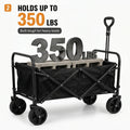 [Memorial Day]【Live】Wecharmer Collapsible Wagon with Tailgate, Wagons Carts Foldable with 350Lbs Capacity, Lightweight Portable Utility Folding Wagon Cart for Shopping Camping Sports Garden