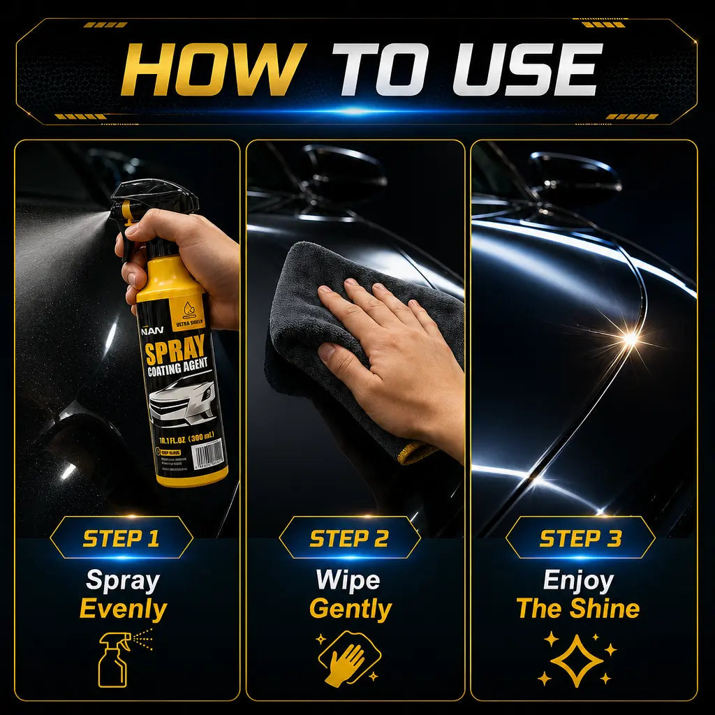 NUAN Nano Car Coating Spray-Revolutionary Spray Coating, Extreme Protection & Dazzling Shine! LP518