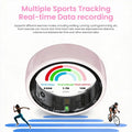 #6-#11 Pink & Black Ceramic Smart Couple Rings for Women & Men, Fitness & Sleep Tracker, Heart Rate & Stress Monitor, Cycle Tracking, IP68 Waterproof, 3–5 Day Battery, Ios & Android Compatible, with Charging Case