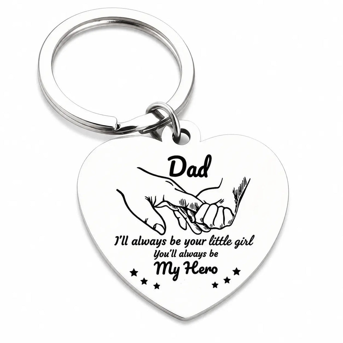 Father’S Day Gift - Dad Gifts from Daughter for Birthday Christmas Valentine’S Day, I'Ll Always Be Your Little Girl, You Will Always Be My Hero Daddy Keychain, Father Daughter Keyring