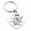 Father’S Day Gift - Dad Gifts from Daughter for Birthday Christmas Valentine’S Day, I'Ll Always Be Your Little Girl, You Will Always Be My Hero Daddy Keychain, Father Daughter Keyring
