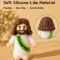 30 Pcs Colorful Mini Jesus Rubber Figurines, Original Hide and Seek Jesus Figures, Religious Party Favors for Christmas, Baptism & Sunday School Christian Gifts