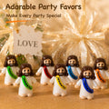 30 Pcs Colorful Mini Jesus Rubber Figurines, Original Hide and Seek Jesus Figures, Religious Party Favors for Christmas, Baptism & Sunday School Christian Gifts